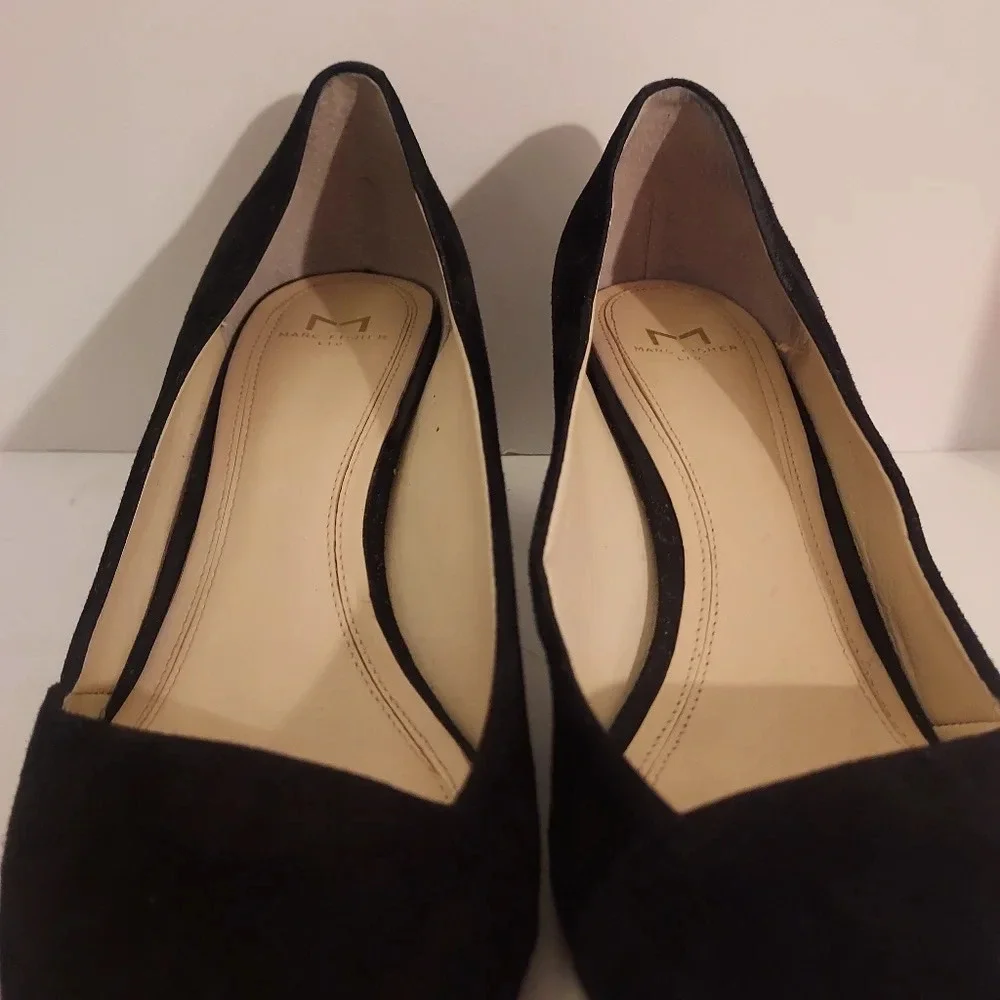 Marc Fisher LTD Black Suede Mlyovani Pointed Toe Block Heels in Size 8 M - Picture 12 of 13